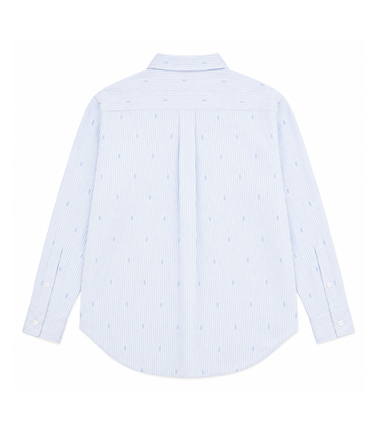MOYN TEMPO BLUE EMBROIDERED SHIRT