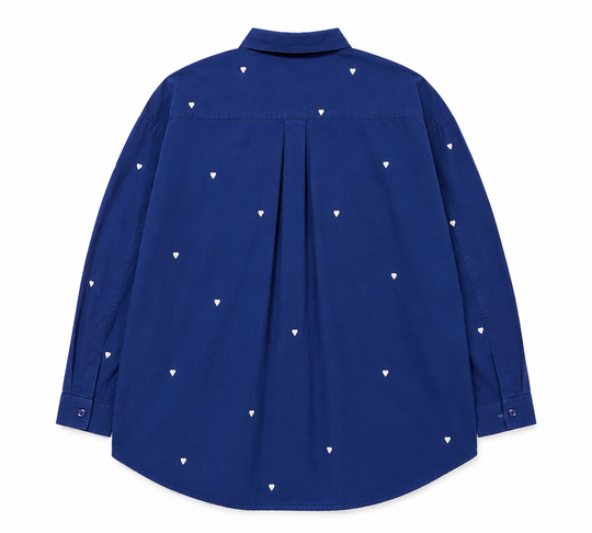 MOYN HEARTBEAT BLUE TASSEL SHIRT