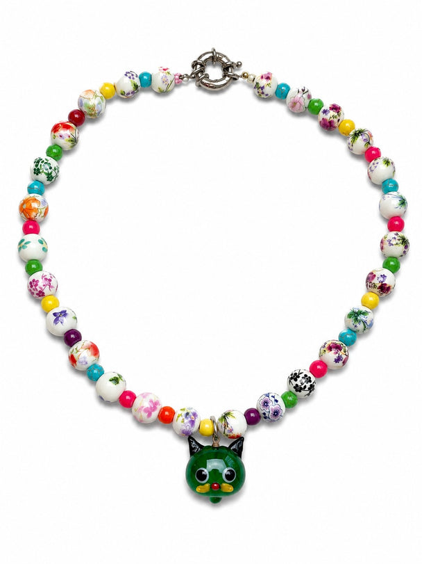 MOYN JADE MEOW CHOKER