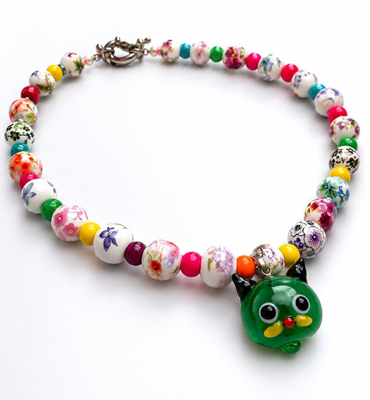 MOYN JADE MEOW CHOKER