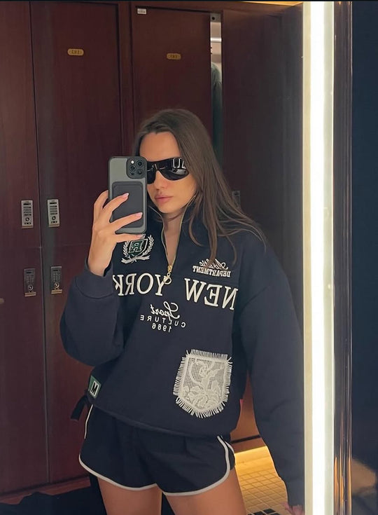 MOYN NEW YORK EMBROIDERED SWEATSHIRT