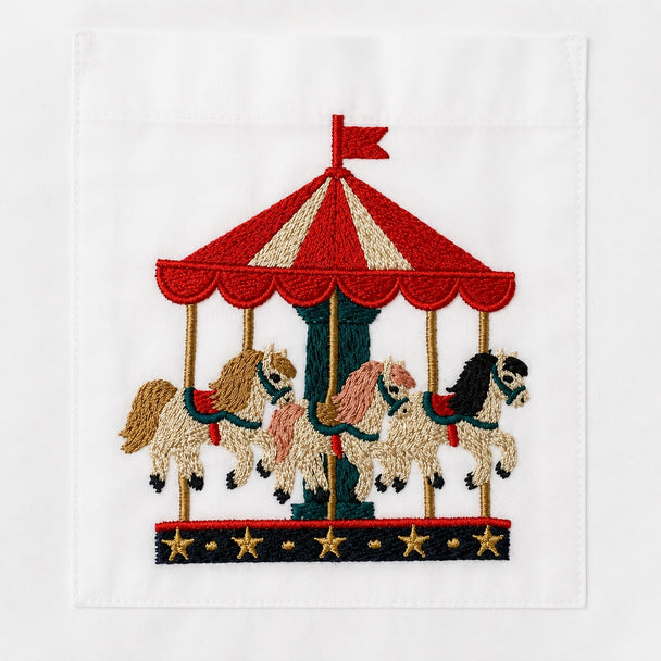 MOYN CAROUSEL POCKET EMBROIDERED SHIRT