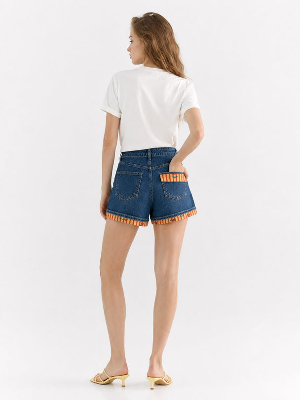MOYN CITRUS DENIM SHORTS