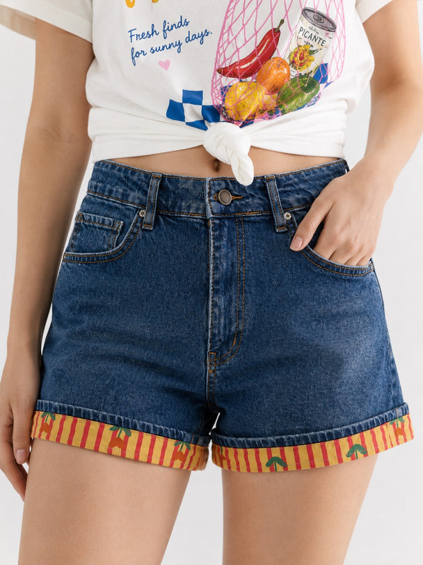 MOYN CITRUS DENIM SHORTS