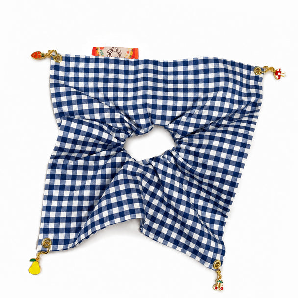 MOYN THE GINGHAM &  CHARM CORNERS SCRUNCHIE COLLECTION - BLUE