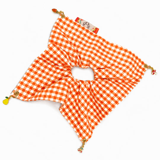 MOYN THE GINGHAM &  CHARM CORNERS SCRUNCHIE COLLECTION - BLUE