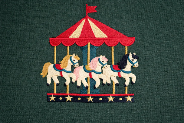 MOYN CAROUSEL GREEN SWEATSHIRT