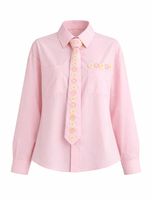 MOYN LUMINOUS BLOOMS SHIRT - SOFT BLUSH
