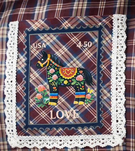 MOYN Candy Craft Vintage Patchwork Detaylı Ekose Gömlek