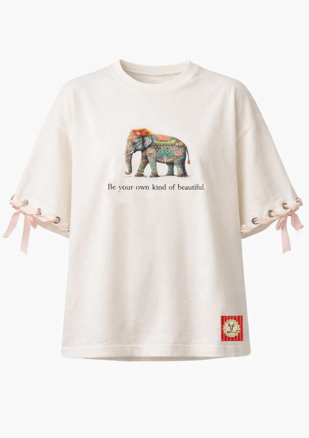 MOYN PINK RIBBON& ELEPHANT TEE