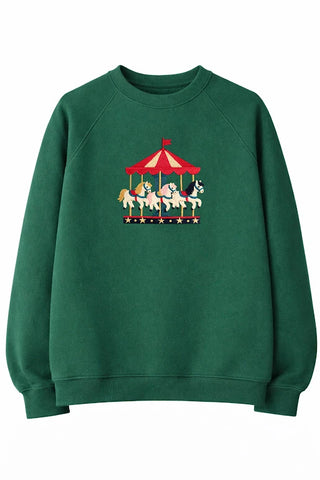 MOYN CAROUSEL GREEN SWEATSHIRT 