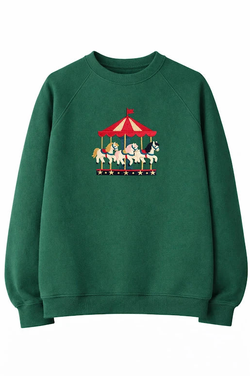 MOYN CAROUSEL GREEN SWEATSHIRT 