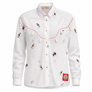 MOYN Rodeo Days Cowgirl Pink Tassel Shirt