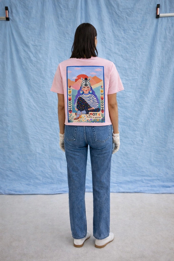 MOYN Zebra Dream Pembe Tişört