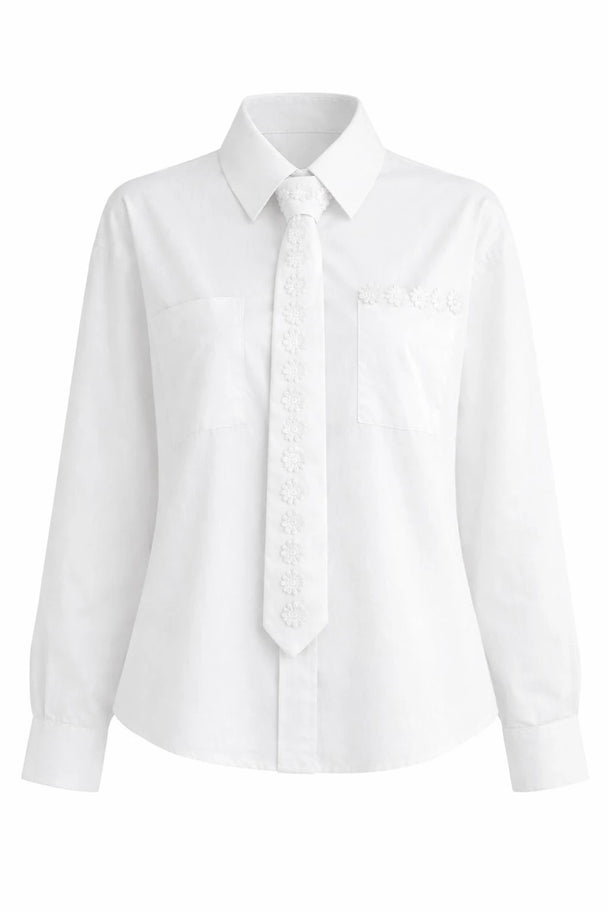 MOYN LUMINOUS BLOOMS SHIRT - PURE IVORY