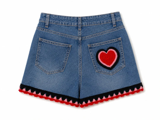 MOYN HEARTBEAT CROCHET DENIM