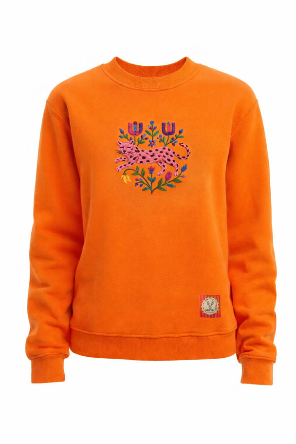 Moyn Leopard Vibes Turuncu Sweatshirt