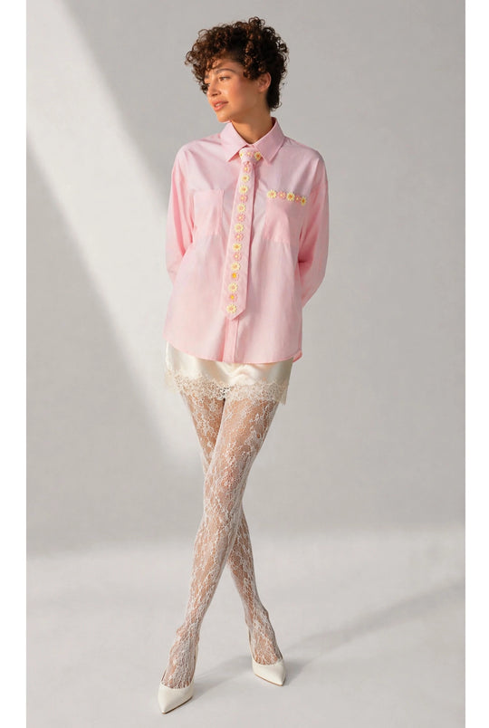 MOYN LUMINOUS BLOOMS SHIRT - SOFT BLUSH