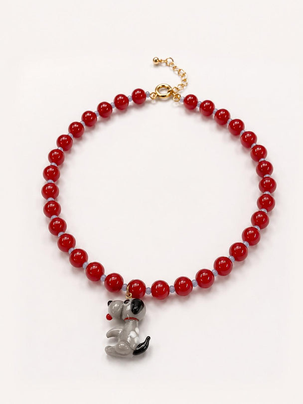 MOYN THE RED FRIEND CHOKER
