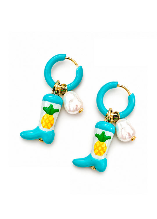 MOYN PEARL BOOT CHARM EARRINGS