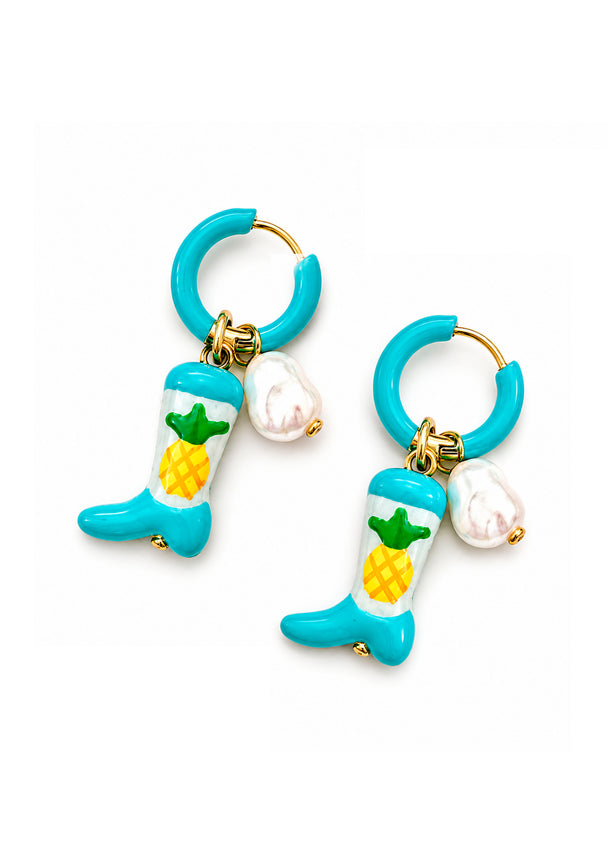 MOYN PEARL BOOT CHARM EARRINGS