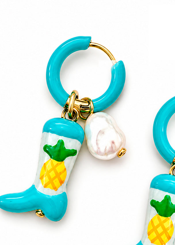 MOYN PEARL BOOT CHARM EARRINGS